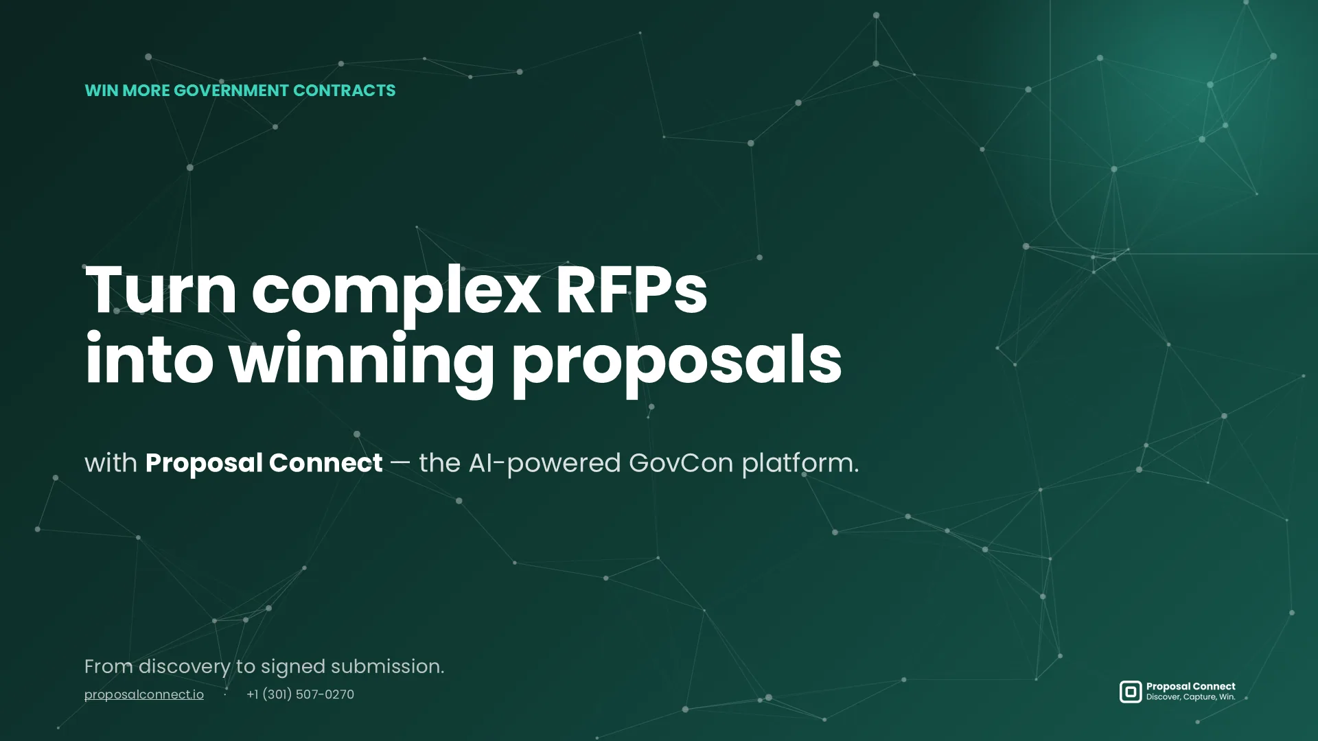 Proposal Connect Pitch Deck — slide 1 of 15