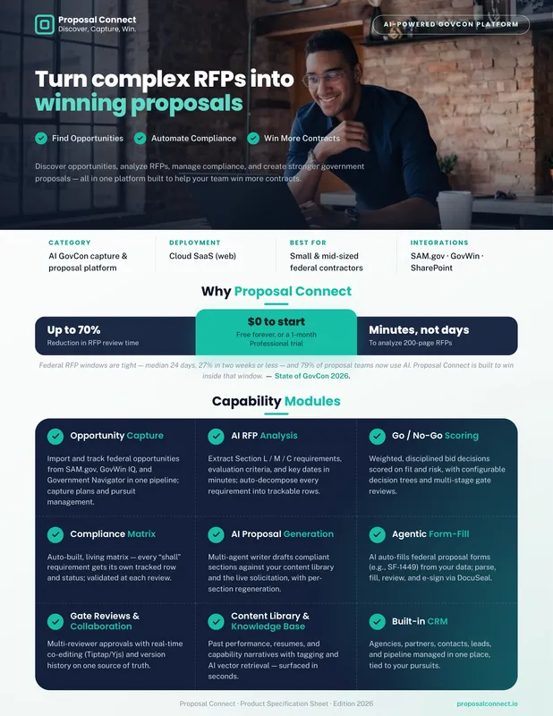 Proposal Connect Spec Sheet preview